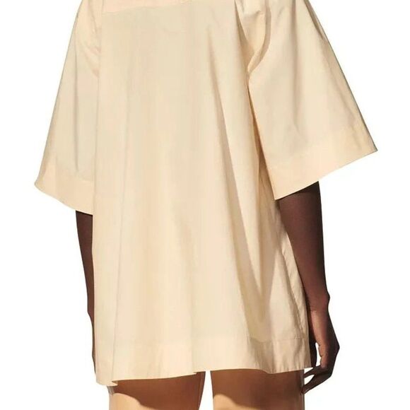 SANDRO Abby organic cotton-poplin shirt beige - Picture 5 of 8